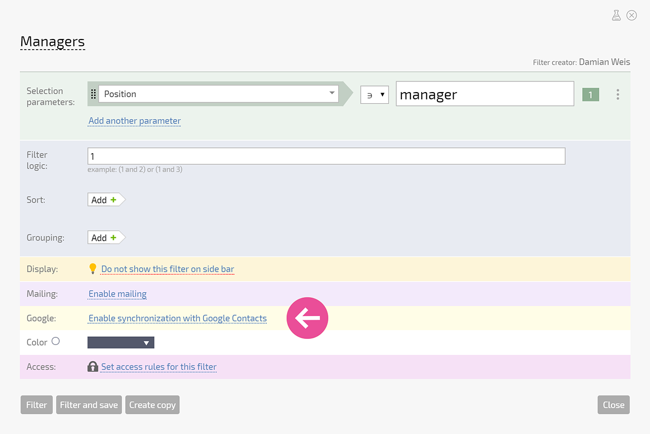 Google Contacts CRM Integration - Manage Google Contacts | Planfix